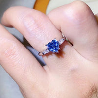 1 Carat Moissanite Heart Ring Chiara - Seaside Sparkle Women's Ring Velanci
