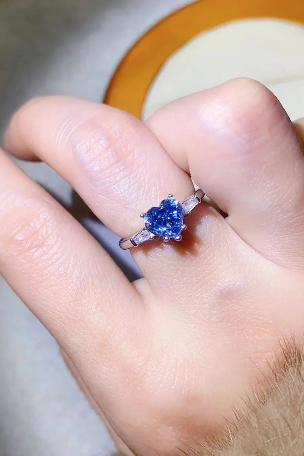 1 Carat Moissanite Heart Ring Chiara - Seaside Sparkle Women's Ring Velanci