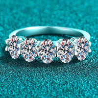 2.5 Carat Moissanite Ring Giulia - Five-Stone Arc Shine Women's Ring Velanci