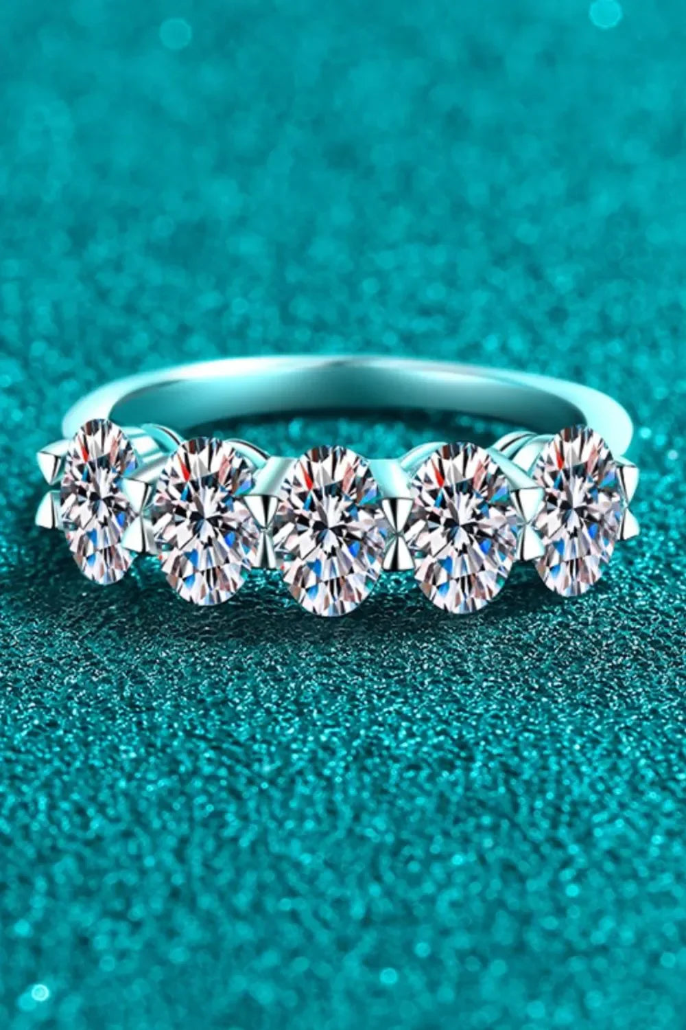 2.5 Carat Moissanite Ring Giulia - Five-Stone Arc Shine Women's Ring Velanci