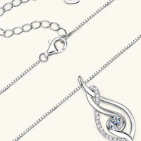 Moissanite Sterling Silver Necklace - Everyday Shine Velanci