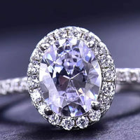 2 Carat Minimalist Moissanite Ring Alessia - Halo Shine Women's Ring Velanci