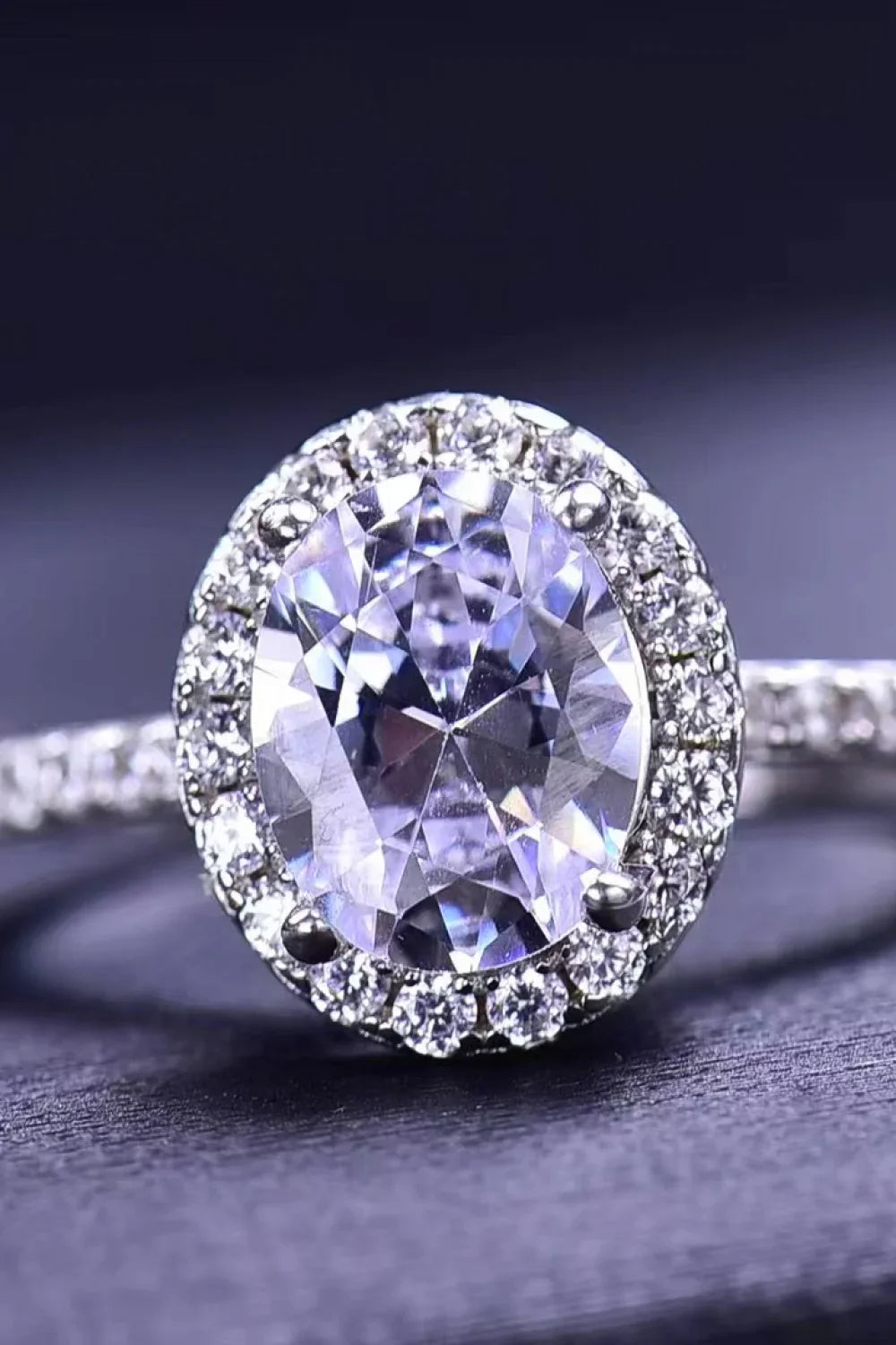 2 Carat Minimalist Moissanite Ring Alessia - Halo Shine Women's Ring Velanci