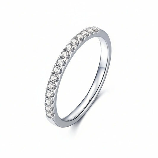 Moissanite Ring Giulia - Half-Eternity Arc Sparkle Women's Ring Velanci