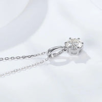 Moissanite Pendant Necklace - 2 Carat 6-Prong Minimalist Velanci