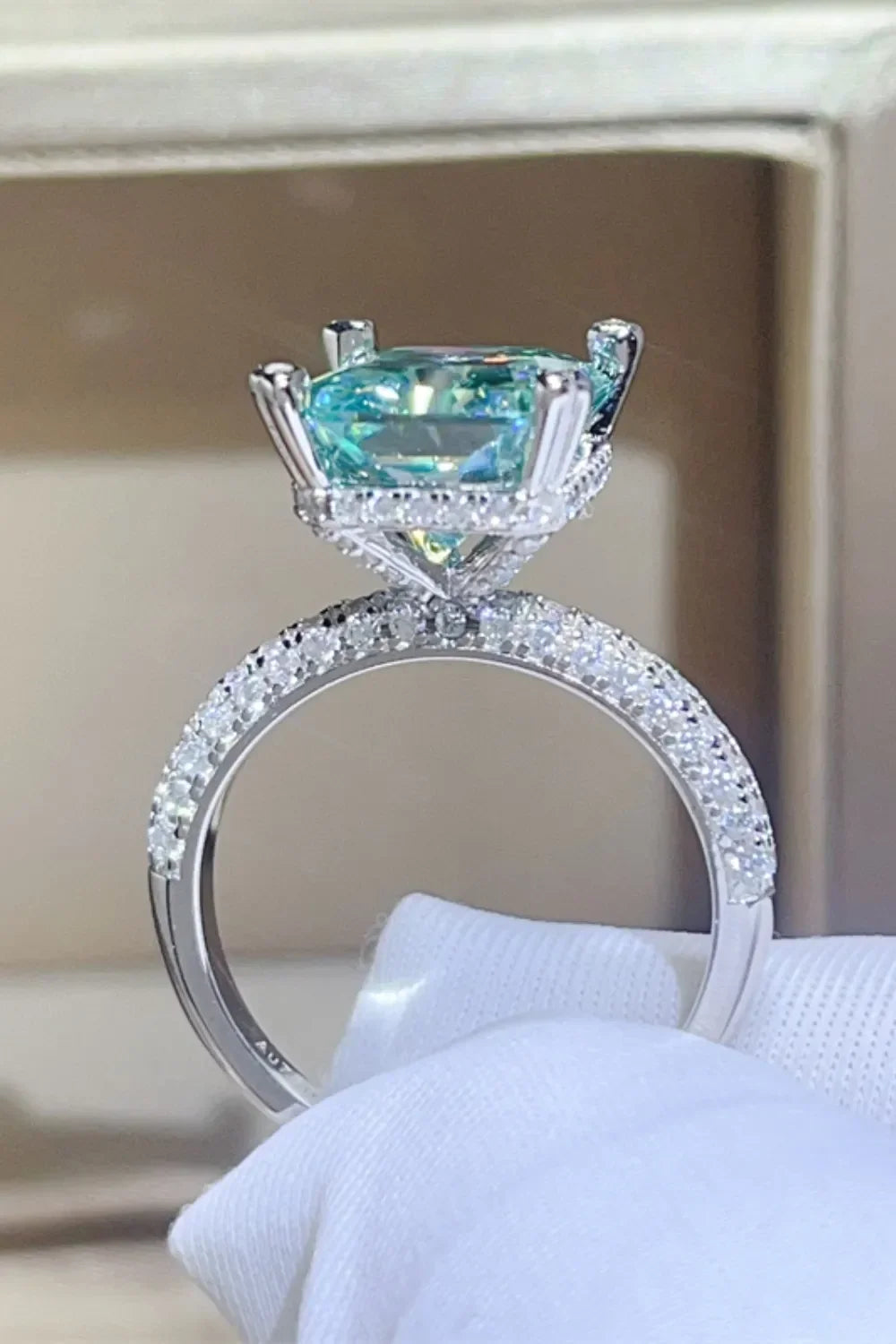 Moissanite Ring Giovanna - 5 Carat Sterling Silver Women's Ring Velanci