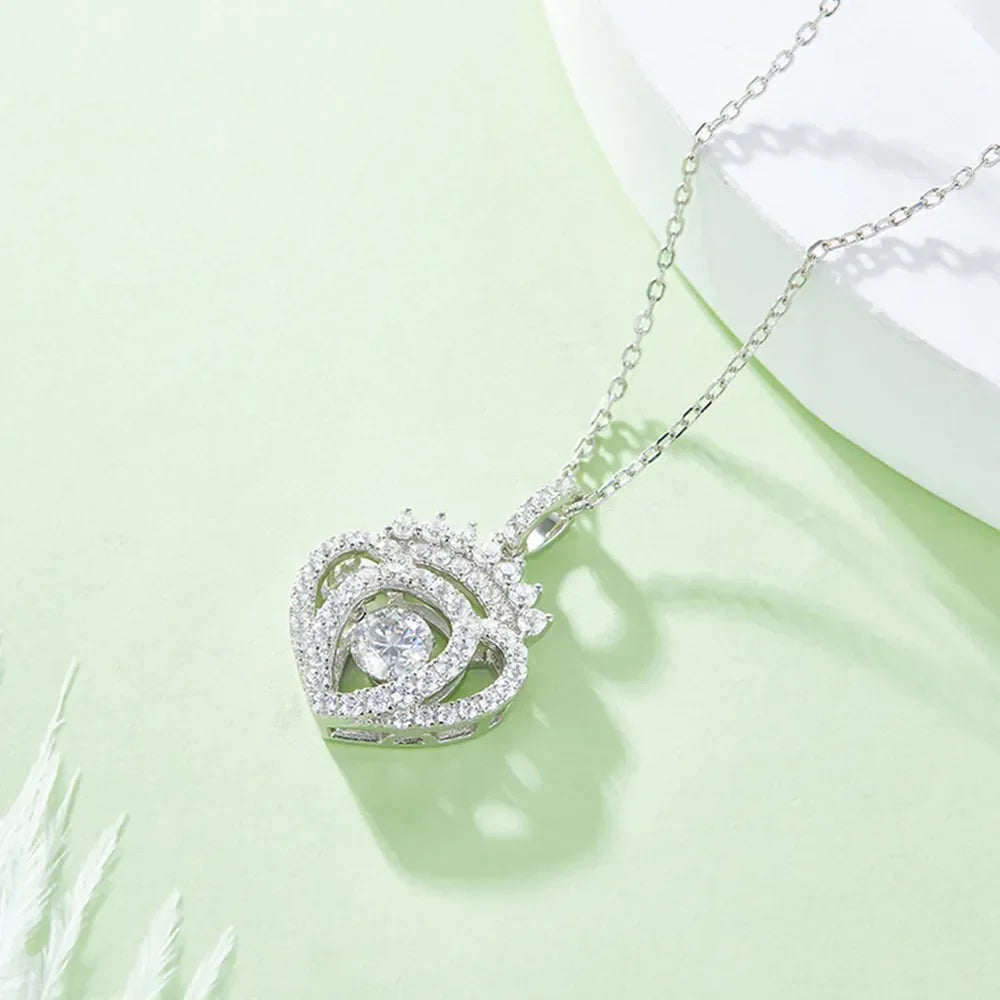 1.21 Ct Moissanite Sterling Silver Necklace Velanci