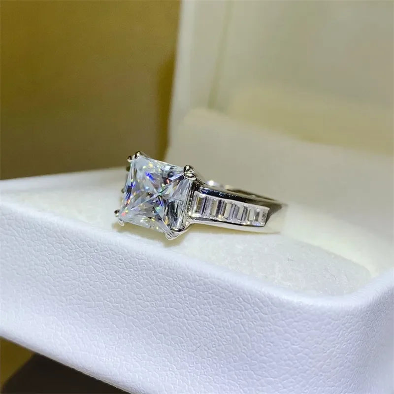 3 Carat Moissanite Square Ring Giulia - Coastal Shine Women's Ring Velanci