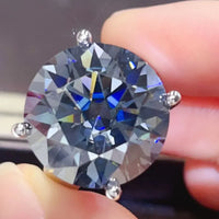Moissanite Sterling Silver Ring Anna - 20 Carat Center Stone Women's Ring Velanci