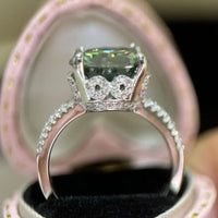5 Carat Moissanite Sterling Silver Ring Alessia - Shine Women's Ring Velanci