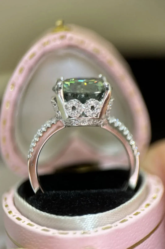 5 Carat Moissanite Sterling Silver Ring Alessia - Shine Women's Ring Velanci