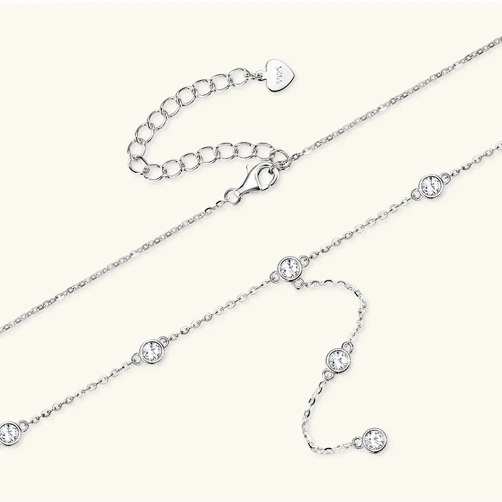 Moissanite Necklace - 1.1 Carat D Color VVS1 Sterling Silver Velanci