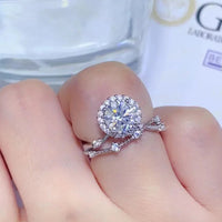 1 Carat Moissanite Platinum-Plated Ring Sofia - Daily Shine Women's Ring Velanci