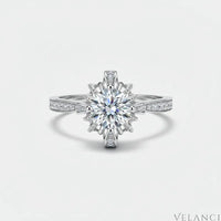 Ring Isabella - 1 Carat Moissanite Sterling Silver Women's Ring Velanci