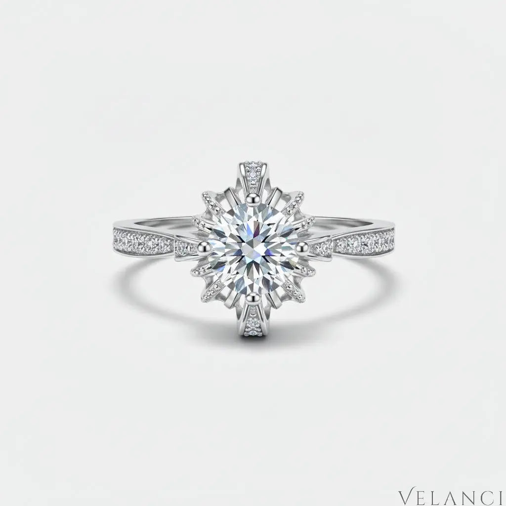 Ring Isabella - 1 Carat Moissanite Sterling Silver Women's Ring Velanci