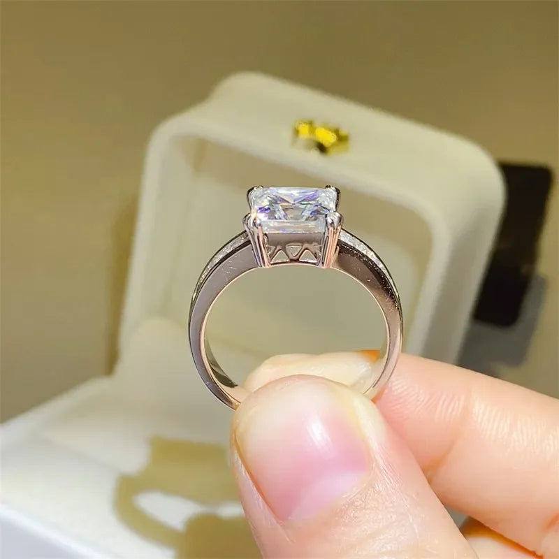 3 Carat Moissanite Square Ring Giulia - Coastal Shine Women's Ring Velanci