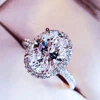 2 Carat Minimalist Moissanite Ring Alessia - Halo Shine Women's Ring Velanci