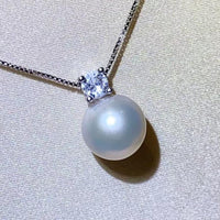 Freshwater Pearl Necklace - Sterling Silver Pendant, Coastal Velanci