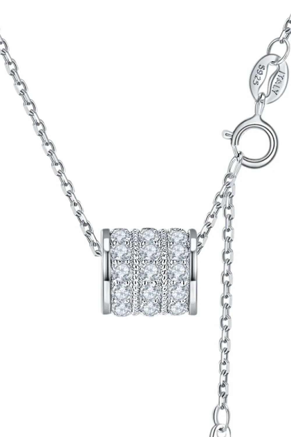 Minimalist Moissanite Sterling Silver Necklace Everyday Wear Velanci