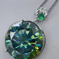 Moissanite Sterling Silver Pendant Necklace Everyday Wear Velanci
