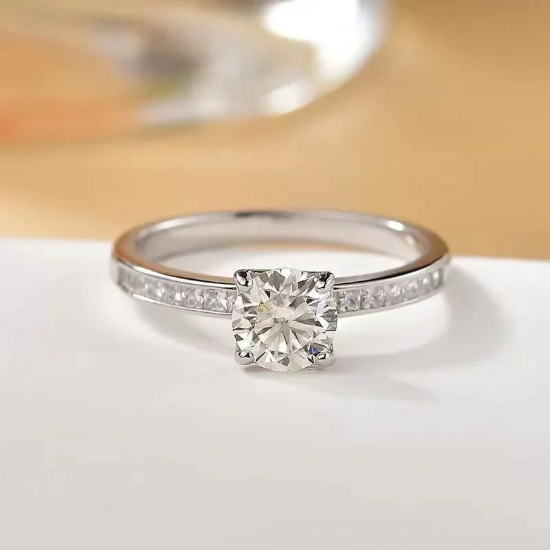 2 Carat Moissanite Ring Elena - Coastal Radiant Shine Women's Ring Velanci