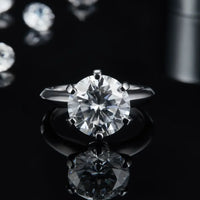 Ring Giulia - Platinum-Plated 5 Carat Moissanite Shine Women's Ring Velanci