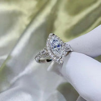 2 Carat Sterling Moissanite Ring Vittoria - Coastal Sparkle Women's Ring Velanci