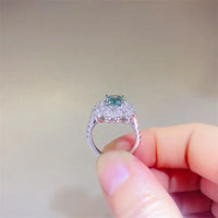 1 Carat Moissanite Sterling Ring Aurelia - Coastal Sparkle Women's Ring Velanci