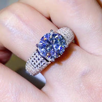 Ring Giulia - 3 Carat Moissanite Silver Ring Shine Women's Ring Velanci