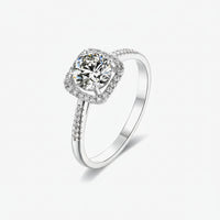 Ring Giovanna - 1 Carat Moissanite Gleaming Halo Sparkle Women's Ring Velanci