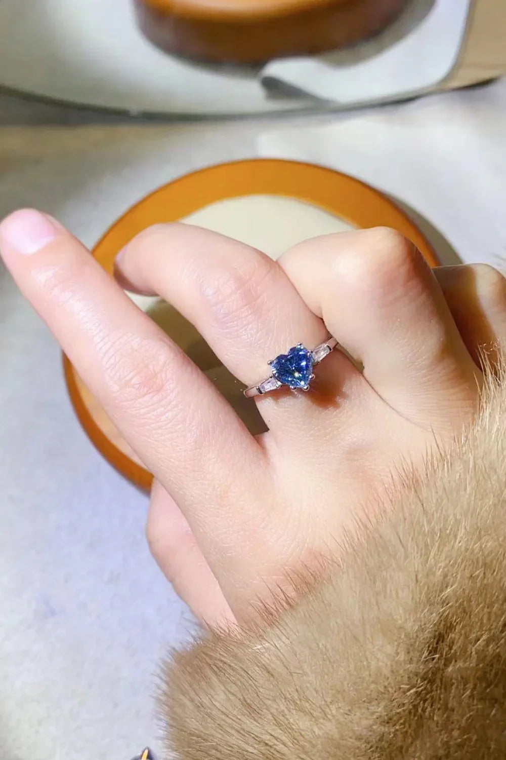 1 Carat Moissanite Heart Ring Chiara - Seaside Sparkle Women's Ring Velanci