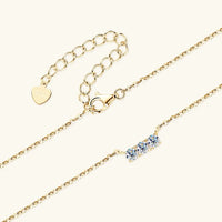 Moissanite Necklace - 18K Plated Sterling Silver Sparkle Velanci