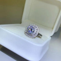 Sterling Silver Ring Isabella - 2 Carat Moissanite Sparkle Women's Ring Velanci