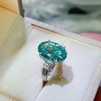 5 Carat Moissanite Platinum-Plated Ring Isabella - Glimmer Women's Ring Velanci