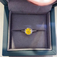Moissanite Ring Giulia - 1 Carat Sterling Silver Shine Women's Ring Velanci
