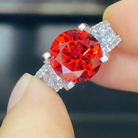 Moissanite Ring Bianca - 5 Carat Sterling Silver Shine Women's Ring Velanci