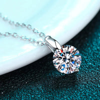 Coastal 2 Carat Moissanite Necklace - Sterling Silver Shine Velanci