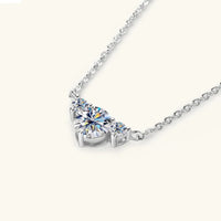 1.2 Carat Moissanite Sterling Silver Necklace - D Color VVS1 Velanci
