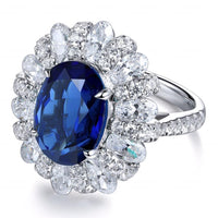 Ring Alessia - 5 Carat Lab-Grown Sapphire Flower Gleam Women's Ring Velanci