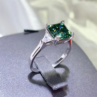 Moissanite Ring Alessia - 3ct Sterling Silver Shine Women's Ring Velanci