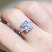 3 Carat Moissanite Ring Alessia - Square Cut Brilliance Women's Ring Velanci