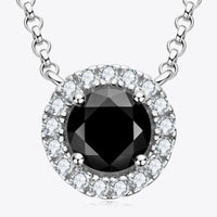 TwoTone 1 Carat Moissanite Pendant Necklace - Subtle Sparkle Velanci