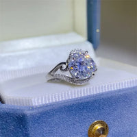 3 Carat Moissanite Sterling Ring Lucia - Coastal Sparkle Women's Ring Velanci