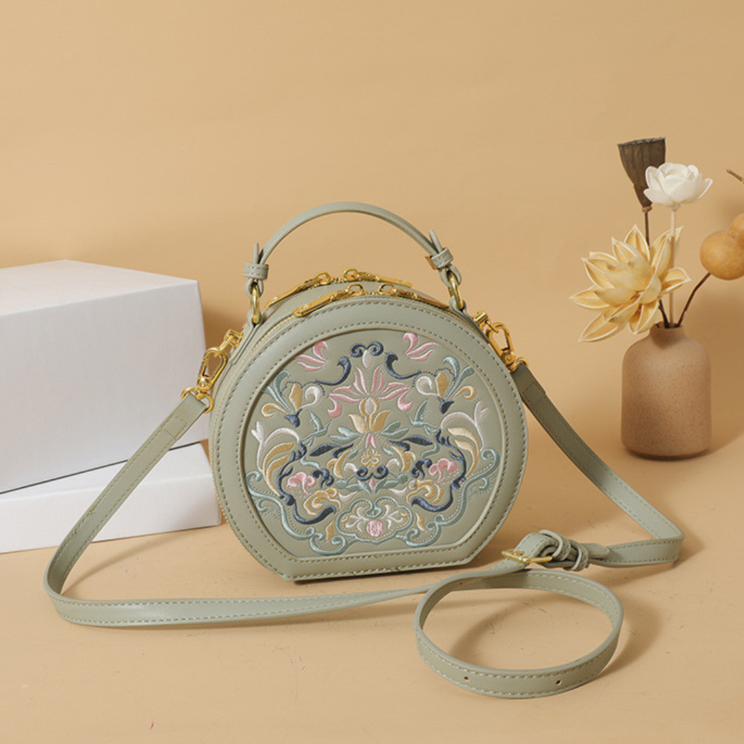 Velanci Louvre Mist Leather Handbag