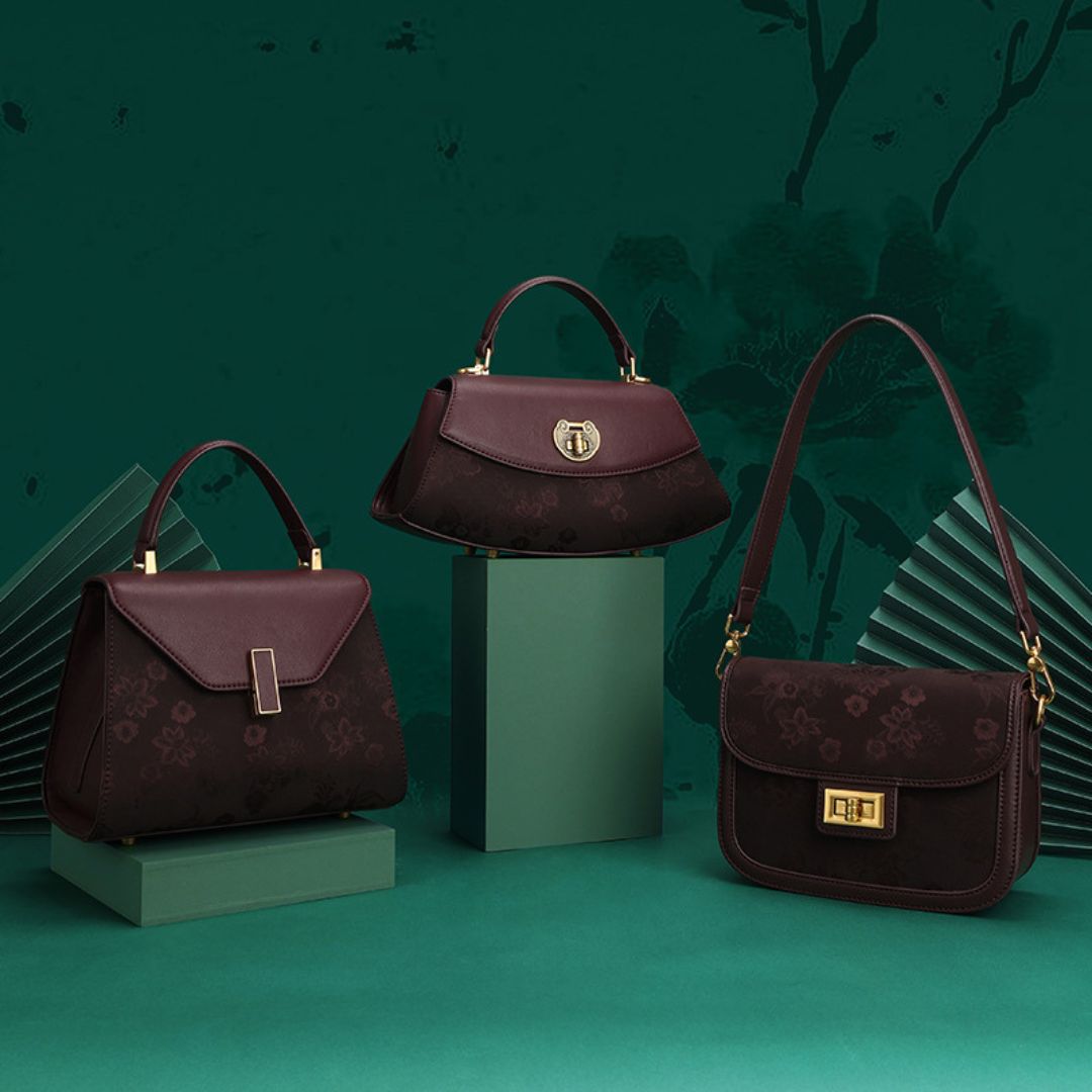 Velanci Timeless Orchid Leather Handbag