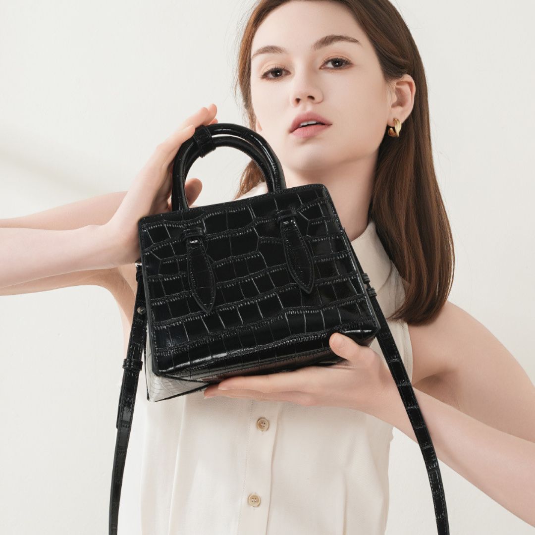 Ebon Chant Handbag by Velanci: A Symphony of Elegance