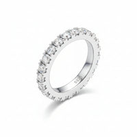 2.3 Carat Moissanite Eternity Ring Giulia - Sterling Silver Women's Ring Velanci