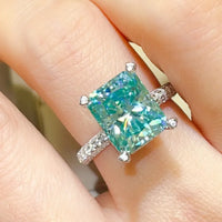 Moissanite Ring Giovanna - 5 Carat Sterling Silver Women's Ring Velanci