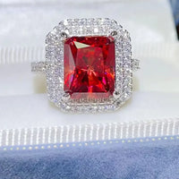 2 Carat Moissanite Ring Giulia - Sterling Silver Shine Women's Ring Velanci