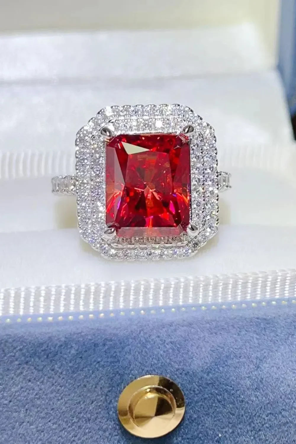 2 Carat Moissanite Ring Giulia - Sterling Silver Shine Women's Ring Velanci